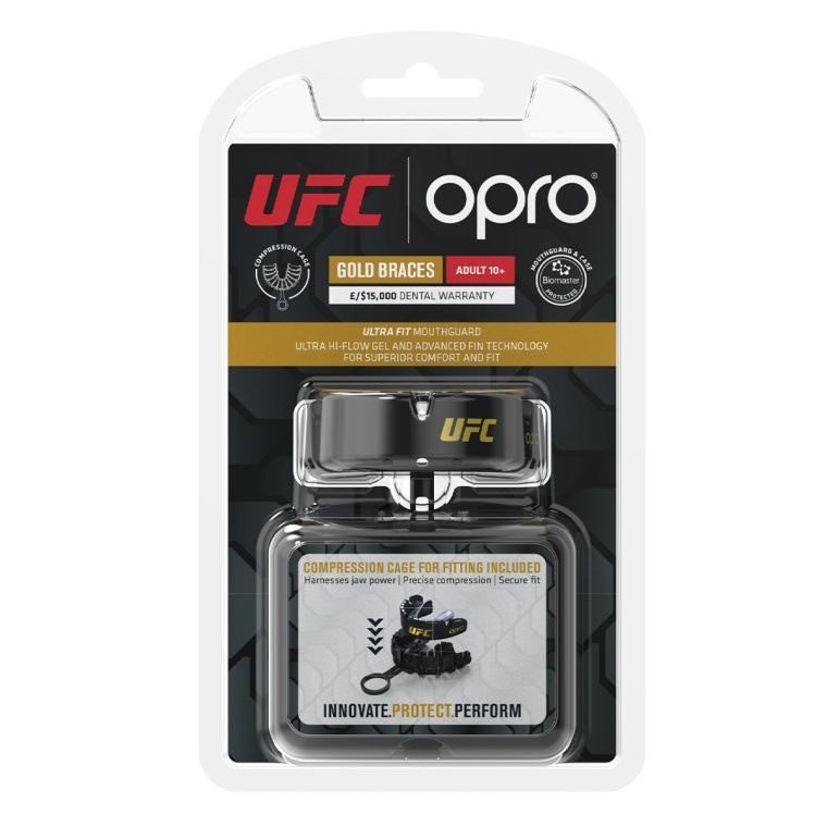 Капа OPRO Gold Braces під брекети доросла (вік 11+) Blackl/Silver(art.102518001)