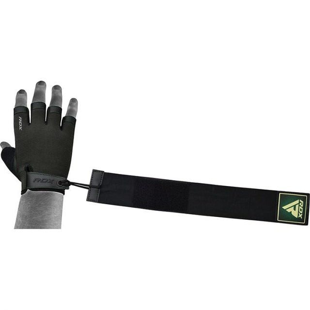 Рукавички для фітнесу RDX T2 Half Army Green PLUS-M