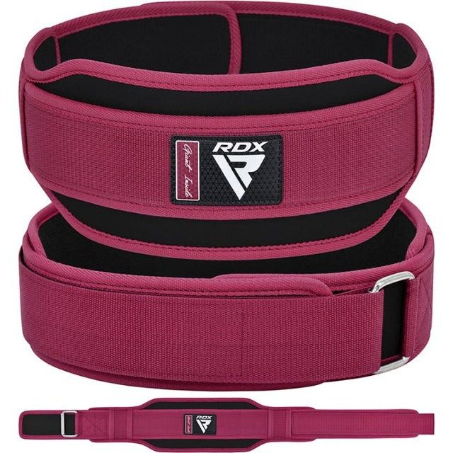 Пояс для важкої атлетики RDX RX5 Double Belt неопреновий Pink S