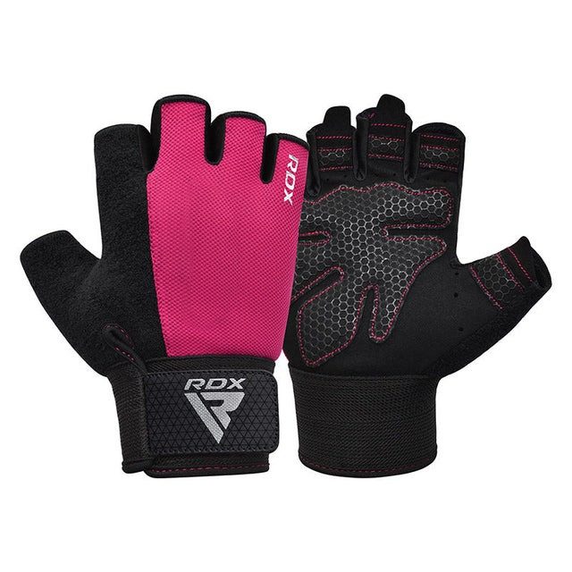 Рукавички для фітнесу RDX W1 Half Pink Plus S