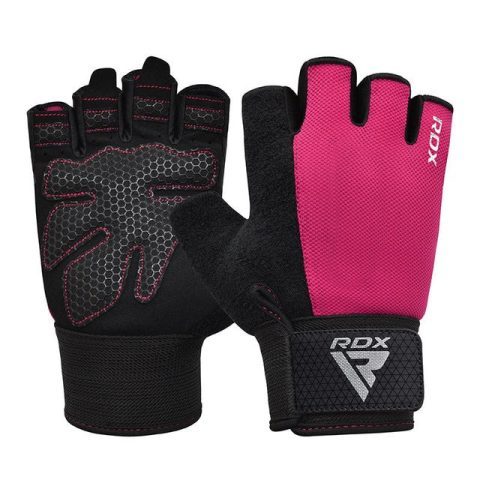 Рукавички для фітнесу RDX W1 Half Pink Plus S