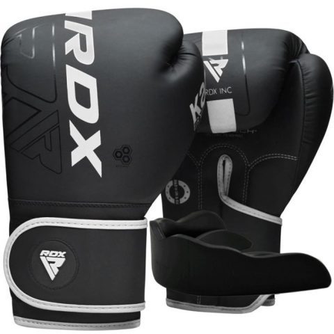 Боксерські рукавиці RDX F6 Kara Matte White 6 унцій (капа в комплекті)