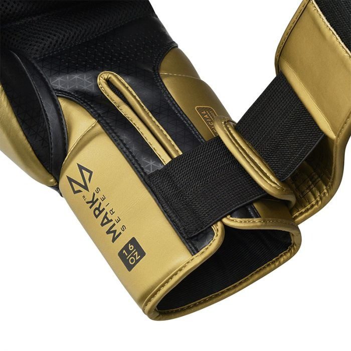 Боксерські рукавиці RDX MARK PRO SPARRING TRI LIRA 2 GOLDEN-10 унцій (капа в комплекті)
