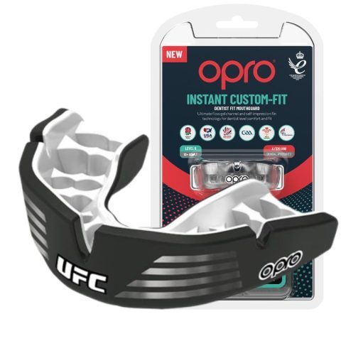 Капа OPRO Instant Custom-Fit UFC доросла (вік 11+) Silver/Black (art.102529002)