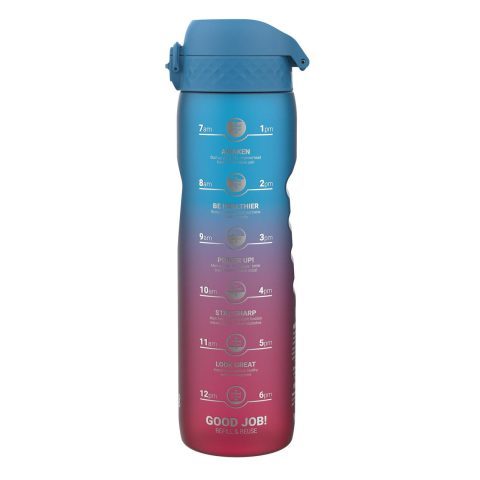 Пляшка для води ION8 1000 мл. BPA Free, Times To Drink, (ЕКО пляшка) BPA Free, Blue & Pink