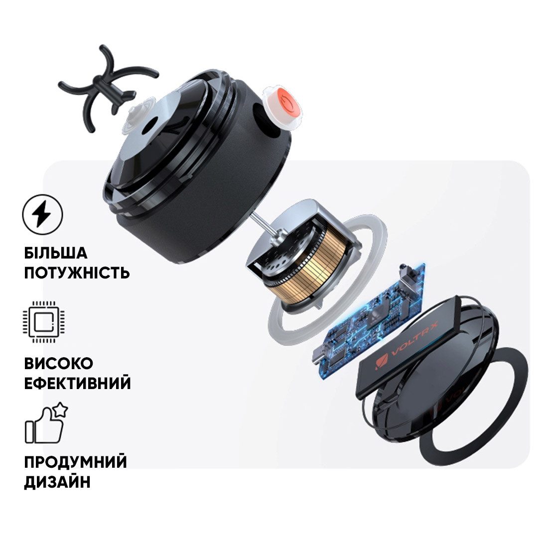 Шейкер спортивний електричний VOLTRX Gallium 700 мл. Tritan Mint