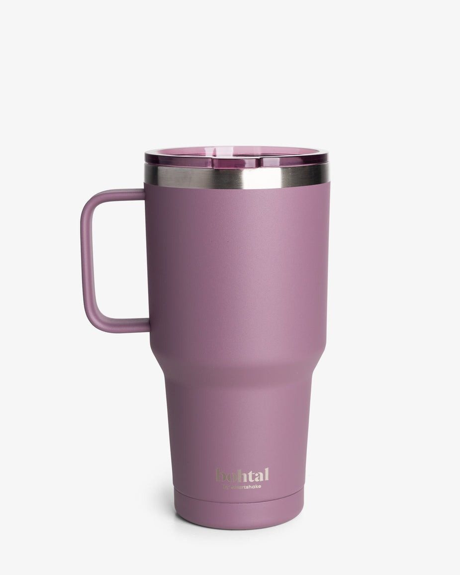 Термостакан (ізольована чашка) Bohtal з ручкою з нержавіючої сталі Tumbler Plum 900 ml