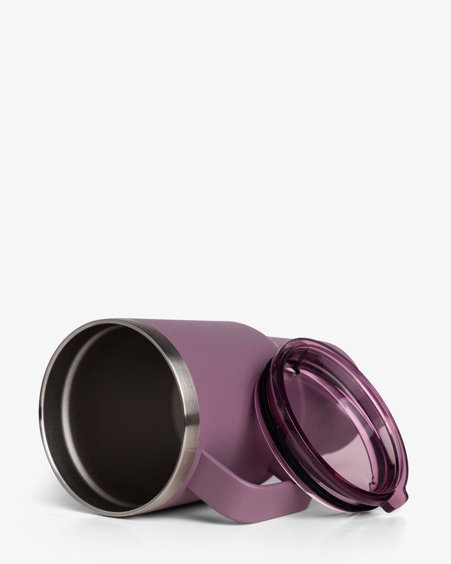 Термостакан (ізольована чашка) Bohtal з ручкою з нержавіючої сталі Tumbler Plum 900 ml