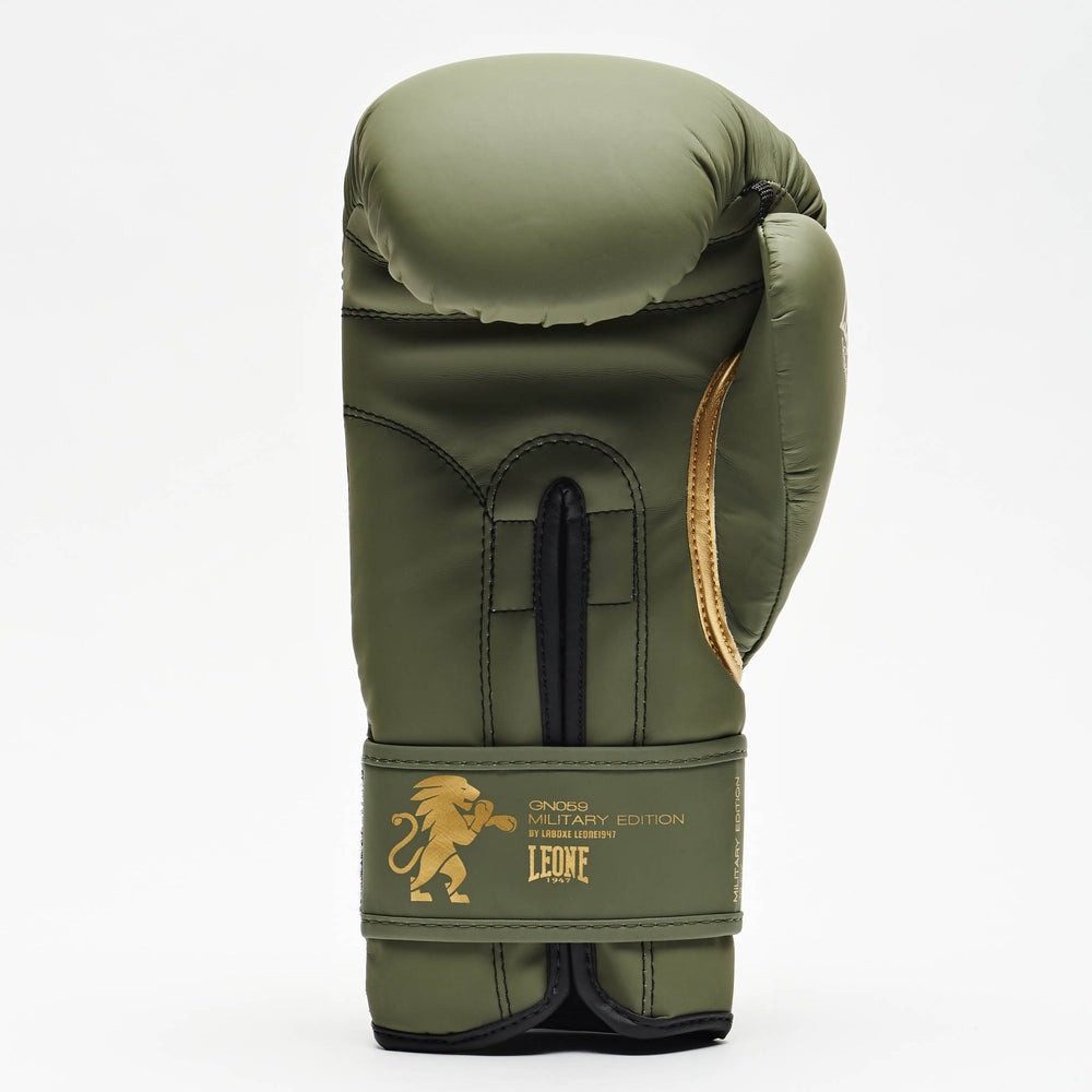 Боксерські рукавиці Leone GN059G MILITARY EDITION Green 12 унцій (капу в комплекті)