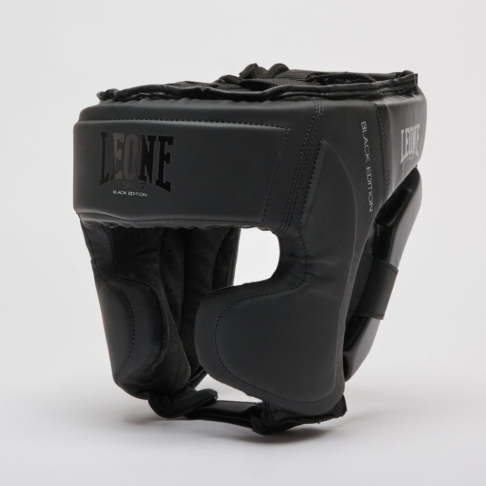 Боксерський шолом Leone CS435 BLACK Edition L (капа у комплекті)