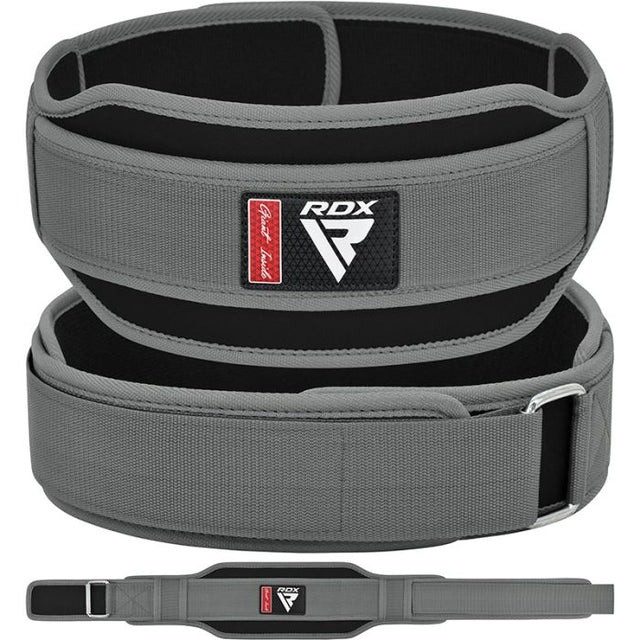 Пояс для важкої атлетики RDX RX5 Double Belt неопреновий Grey XL