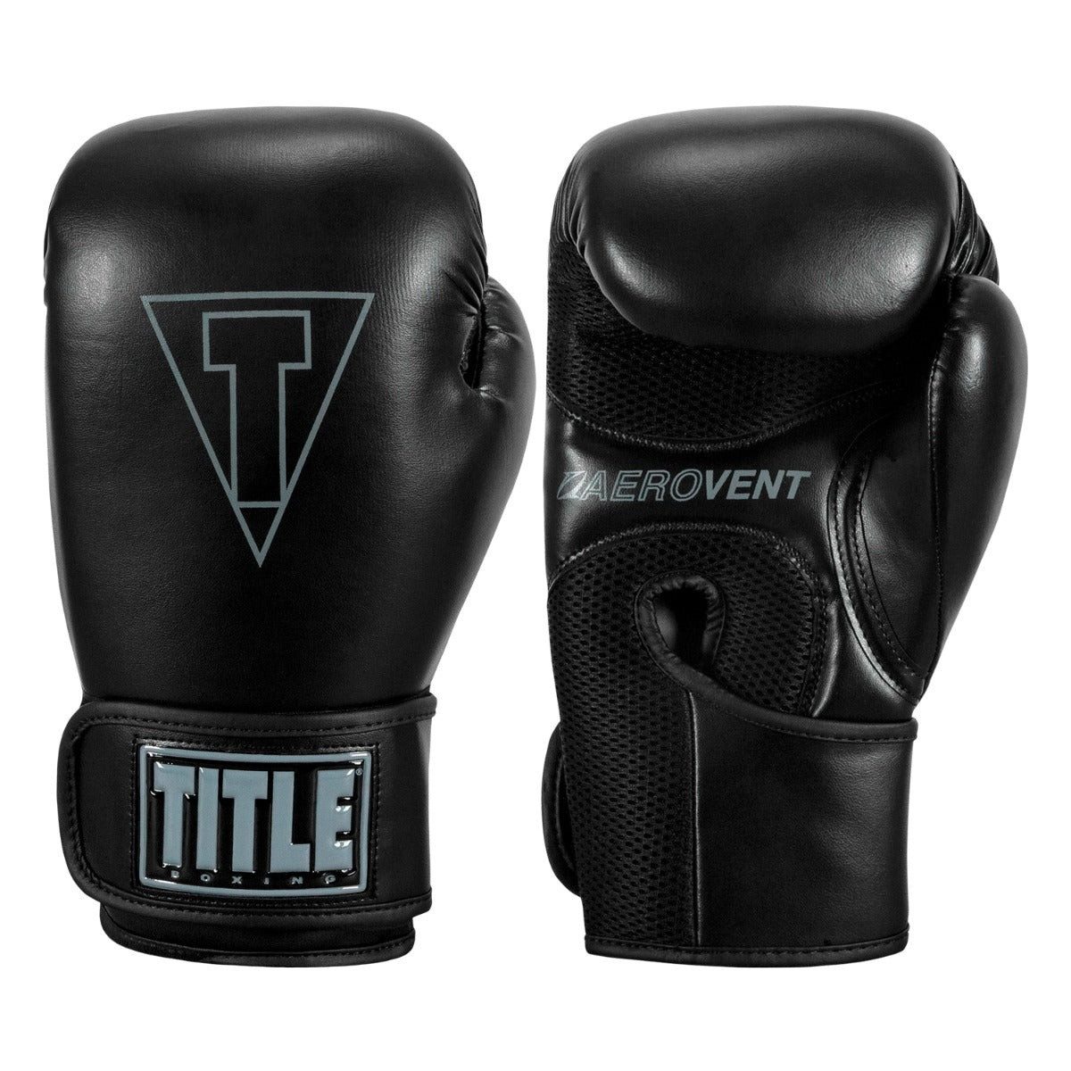 Боксерські рукавиці TITLE Boxing Vegan Gloves Black 16 oz (капа в комплекті)