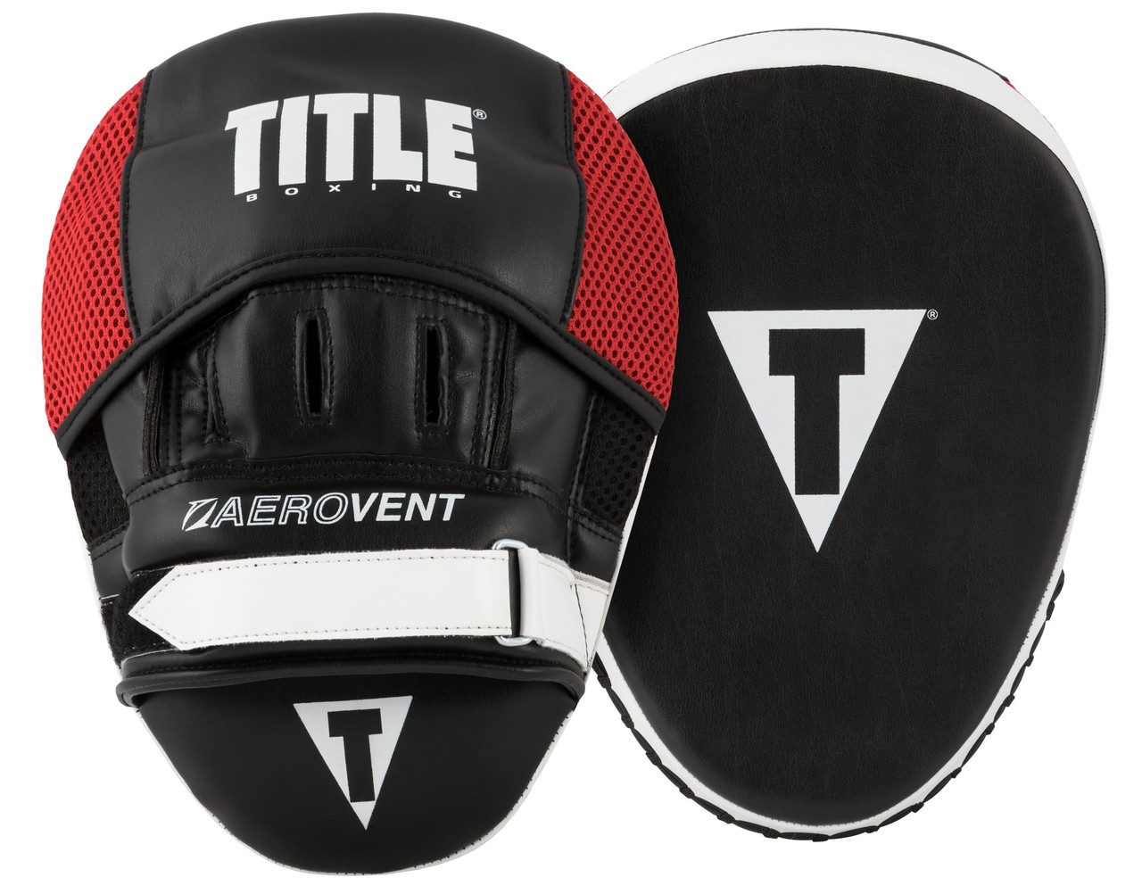 Лапи боксерські TITLE Boxing Aerovent Excel Incredi-Mitts 2.0 Black/Red/White