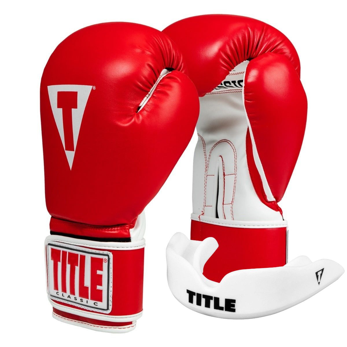 Боксерські рукавиці TITLE Classic Pro Style 3.0 Red/White 12 oz (капа в комплекті)