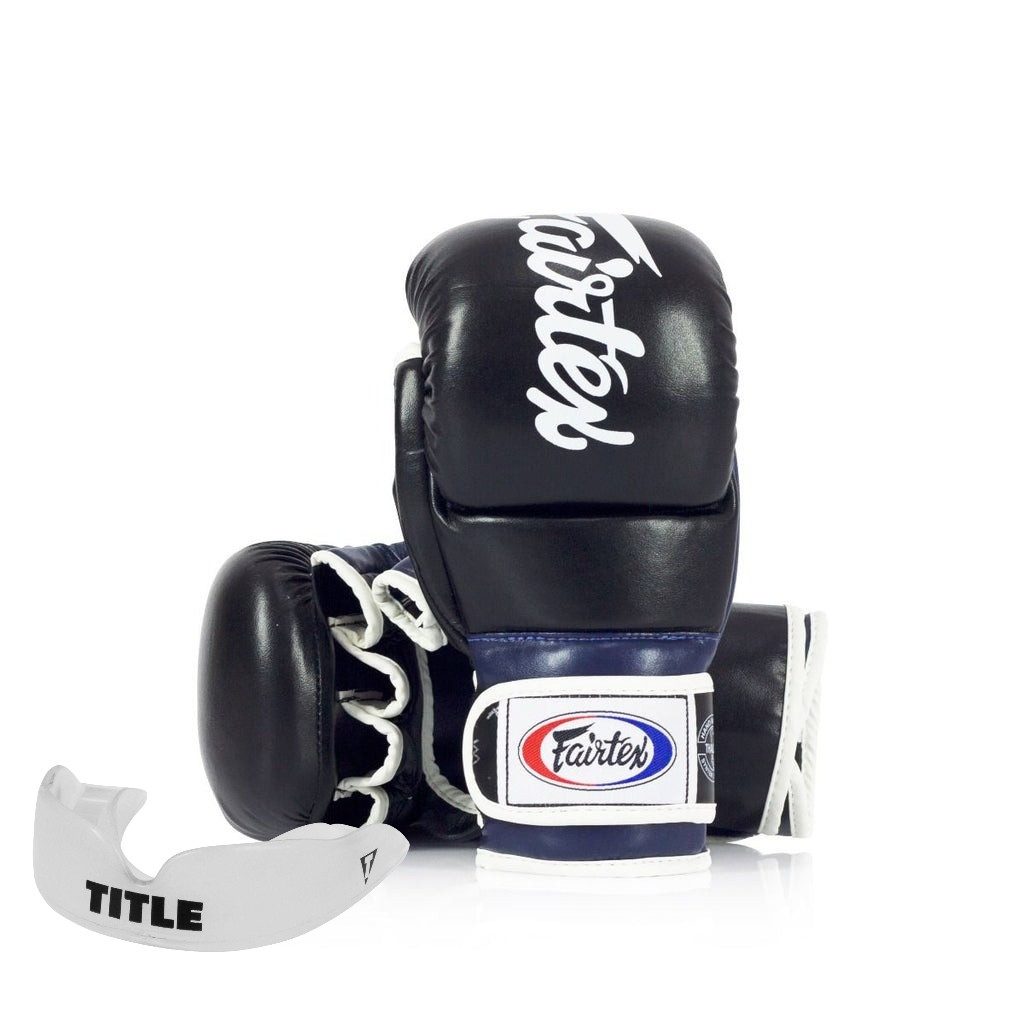Рукавиці греплінгові для ММА Fairtex FGV18 Black/Blue L