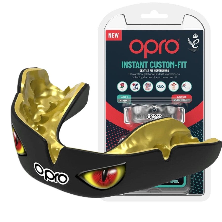 Капа OPRO Instant Eyes доросла (вік 11+) Black/Red (art.102524002)