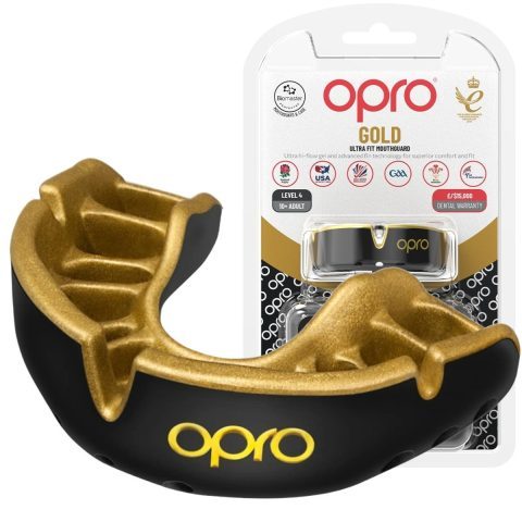 Капа OPRO Gold дитяча (вік до 10р.) Black/Gold (art.102505001)