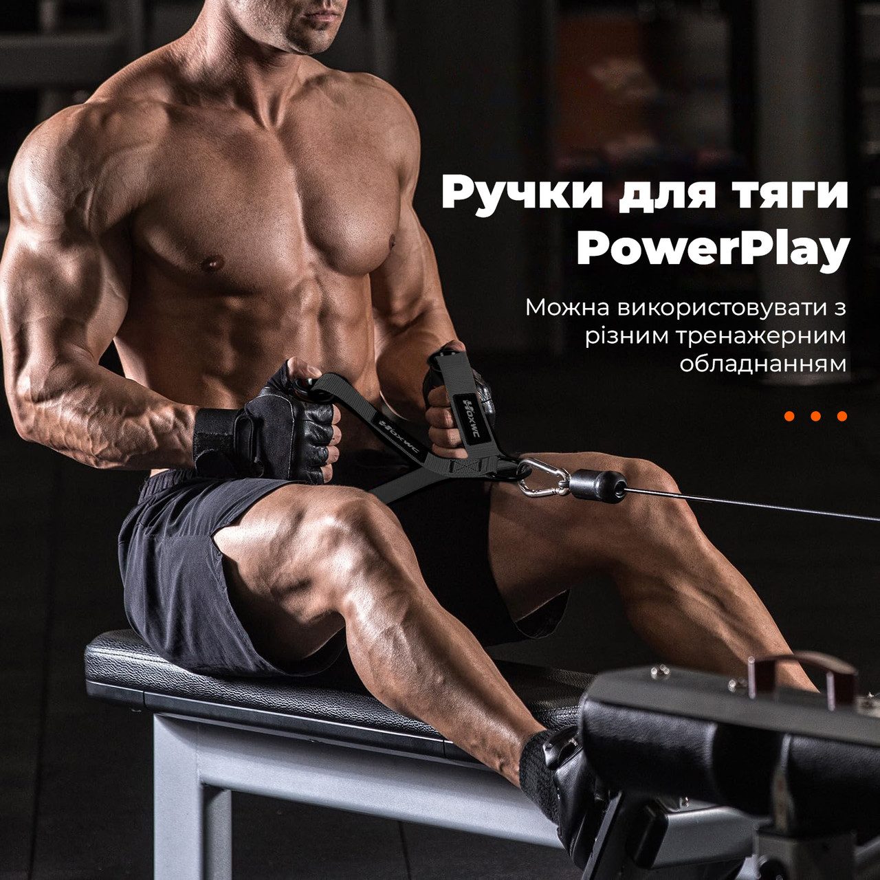 Ручки для тяги PowerPlay PP_4410 з карабінами 2 шт.