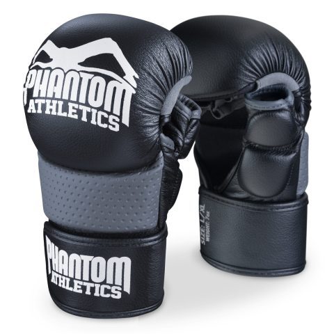Рукавиці для ММА Phantom RIOT Black L/XL (капа в подарунок)