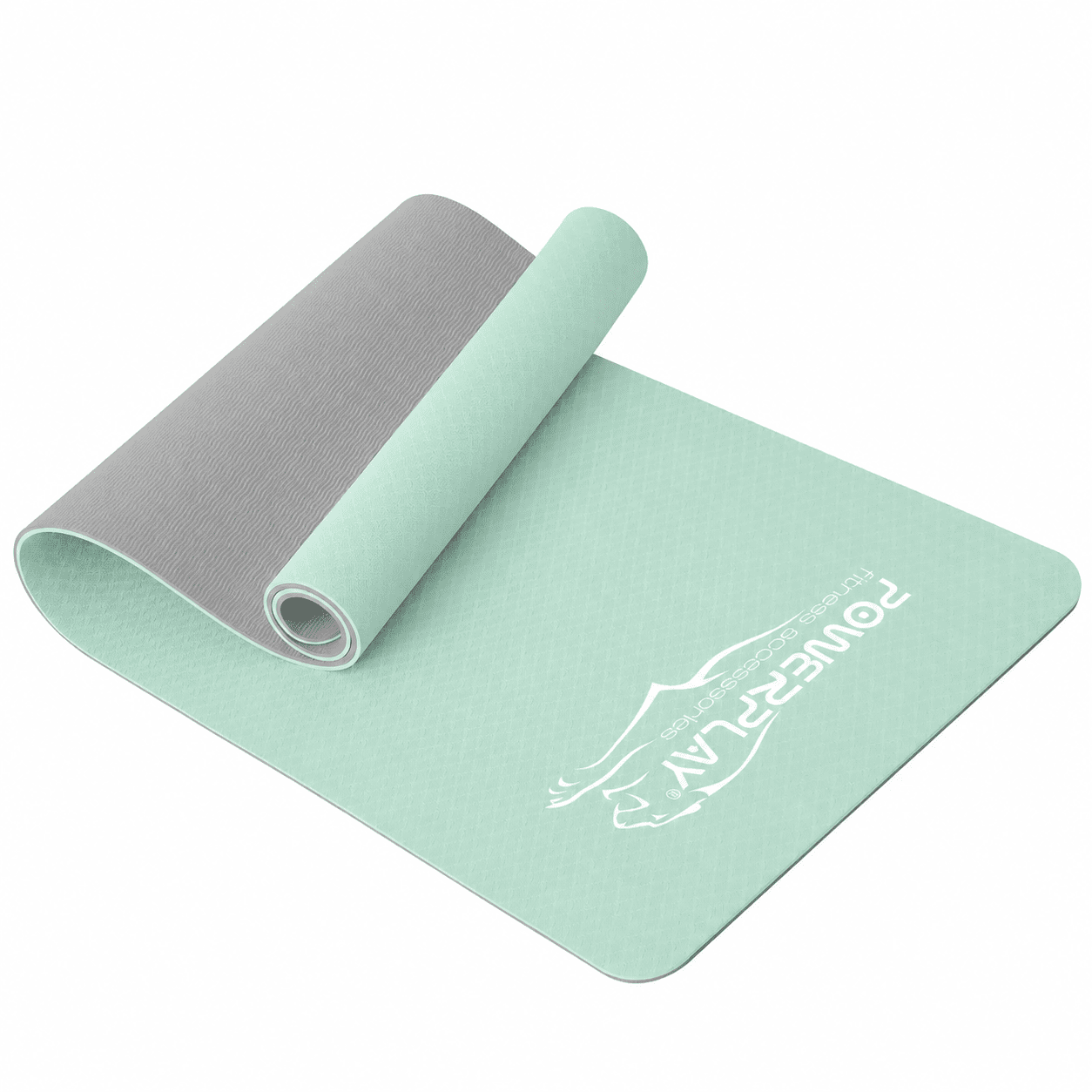 Килимок для йоги та фітнесу PowerPlay 4150 TPE Premium Performance Mat М’ятний (183x61x0.6 см.)